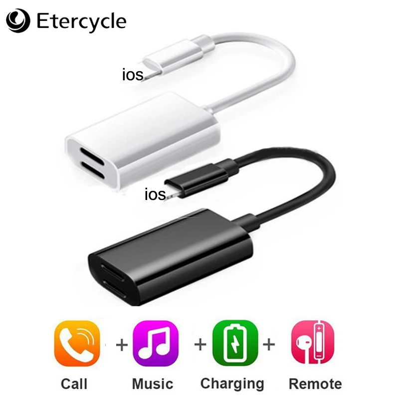 2 in 1 Audio Adapter charging Earphone Cable For iPhone 11 7 8 plus X Aux Jack headset For Lighting 3.5 mm To Headphone splitter
2 in 1 Audio Adapter charging Earphone Cable For iPhone 11 7 8 plus X Aux Jack headset For Lighting 3.5 mm To Headphone splitter