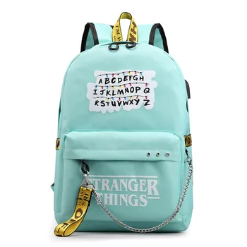 Stranger Things Backpacks Women Men Student USB Charge Canvas Backpack Letters Print School Bag Teenager Girls Ribbons Mochila
Stranger Things Backpacks Women Men Student USB Charge Canvas Backpack Letters Print School Bag Teenager Girls Ribbons Mochila