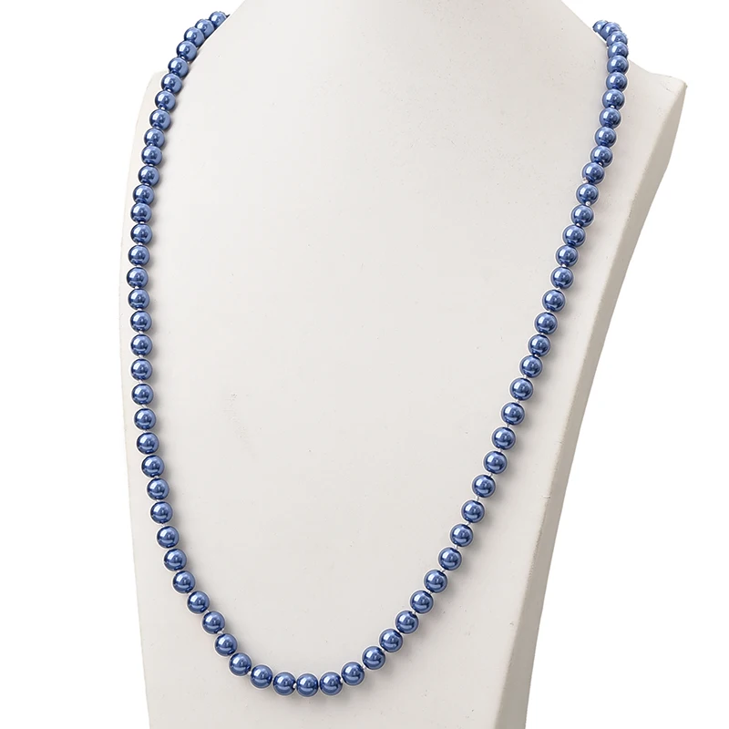 Dark Blue 8mm Size For Long Pearls Necklace jewely 36inch DIY Imitation Pearls Shell Necklace Making For Women Ladies H858
Dark Blue 8mm Size For Long Pearls Necklace jewely 36inch DIY Imitation Pearls Shell Necklace Making For Women Ladies H858
