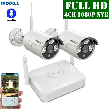 OOSSXX 4CH Wireless NVR Kit CCTV Camera System 2pcs 1080P 2.0MP Outdoor Audio IP Security Camera Wifi Video Surveillance System
OOSSXX 4CH Wireless NVR Kit CCTV Camera System 2pcs 1080P 2.0MP Outdoor Audio IP Security Camera Wifi Video Surveillance System