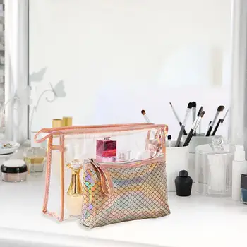 2pcs/set PVC Laser Cosmetic Organizer Makeup Clutch Transparent Multi-function Travel Wash Storage Bag
2pcs/set PVC Laser Cosmetic Organizer Makeup Clutch Transparent Multi-function Travel Wash Storage Bag