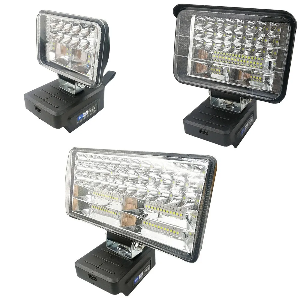 Work Light USB Floodlights 5V 2.1A For Mkt 18v Lithium Battery BL1830 BL1430 90° Outdoors Indoors Waterproof Spotlight Lighting
Work Light USB Floodlights 5V 2.1A For Mkt 18v Lithium Battery BL1830 BL1430 90° Outdoors Indoors Waterproof Spotlight Lighting