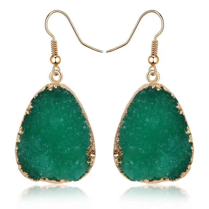 European Resin Stone Large Hook Earings Women Jewelry Teardrop Handmade Earrings Fake Drusy Earing Long Dangle Earring
European Resin Stone Large Hook Earings Women Jewelry Teardrop Handmade Earrings Fake Drusy Earing Long Dangle Earring