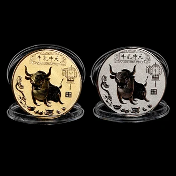 2021 Year Ox Commemorative Coin Chinese Zodiac Souvenir Coin Art Craft Gift
2021 Year Ox Commemorative Coin Chinese Zodiac Souvenir Coin Art Craft Gift