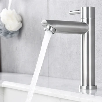 Stainless Steel Bathroom Basin Sink Faucet Deck Mounted Kitchen Single Cold Faucet Rust And Corrosion Resistance Sink Water Tap
Stainless Steel Bathroom Basin Sink Faucet Deck Mounted Kitchen Single Cold Faucet Rust And Corrosion Resistance Sink Water Tap