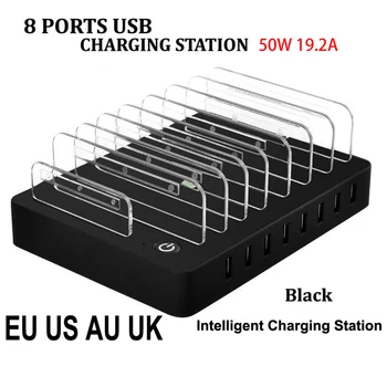 8 Port USB Charging Station Desktop Multi-Function For Tablet Phones Black With Transparent Baffles US/EU/AU/UK.
8 Port USB Charging Station Desktop Multi-Function For Tablet Phones Black With Transparent Baffles US/EU/AU/UK.