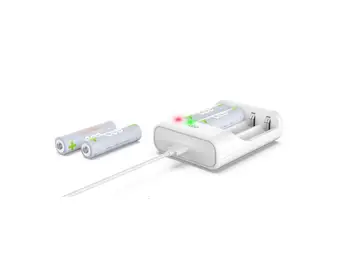 4 PC/Set AA Rechargeable Battery with Battery Charger 2775 mWh Lithium Li-ion Pre-charged 2Abatteries 1.5V
4 PC/Set AA Rechargeable Battery with Battery Charger 2775 mWh Lithium Li-ion Pre-charged 2Abatteries 1.5V
