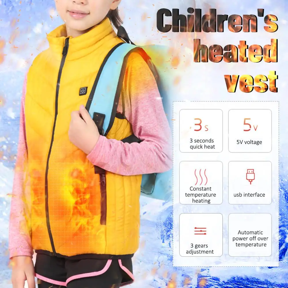 Heated Vest For Children In Zone 2 USB Port Plug Into The Power Bank Heating And Warm Vest
Heated Vest For Children In Zone 2 USB Port Plug Into The Power Bank Heating And Warm Vest