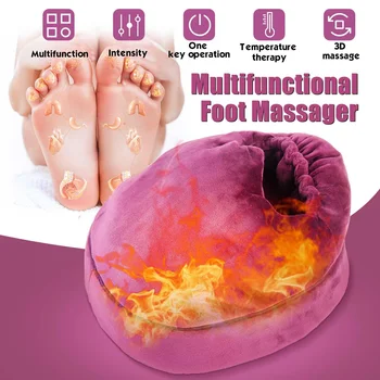 

110-220v Electric Antistress 3D Shiatsu Kneading Heating Foot Massager Roller Vibrator Foot Care Machine Heating & Therapy