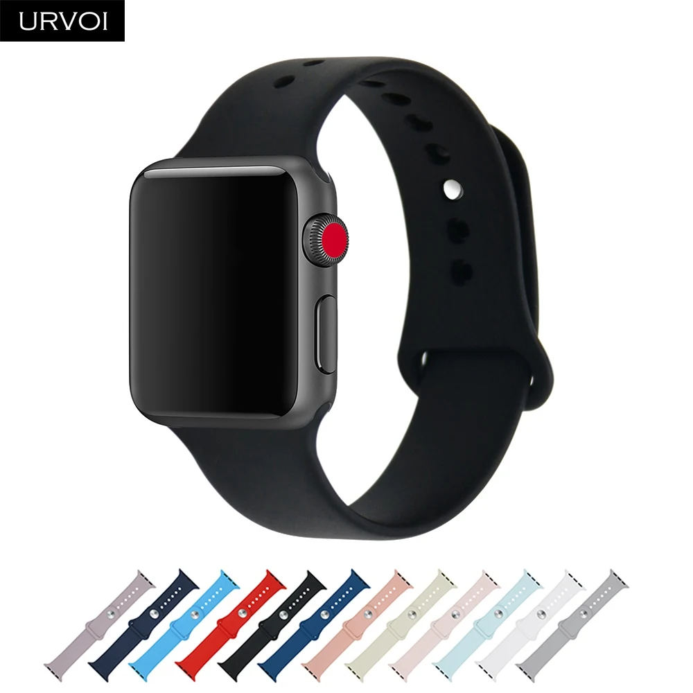 URVOI Silicone strap for apple watch 4 3 2 1 band for iWatch Sport band pin-and-tuck closure official colors 40mm 44mm
URVOI Silicone strap for apple watch 4 3 2 1 band for iWatch Sport band pin-and-tuck closure official colors 40mm 44mm
