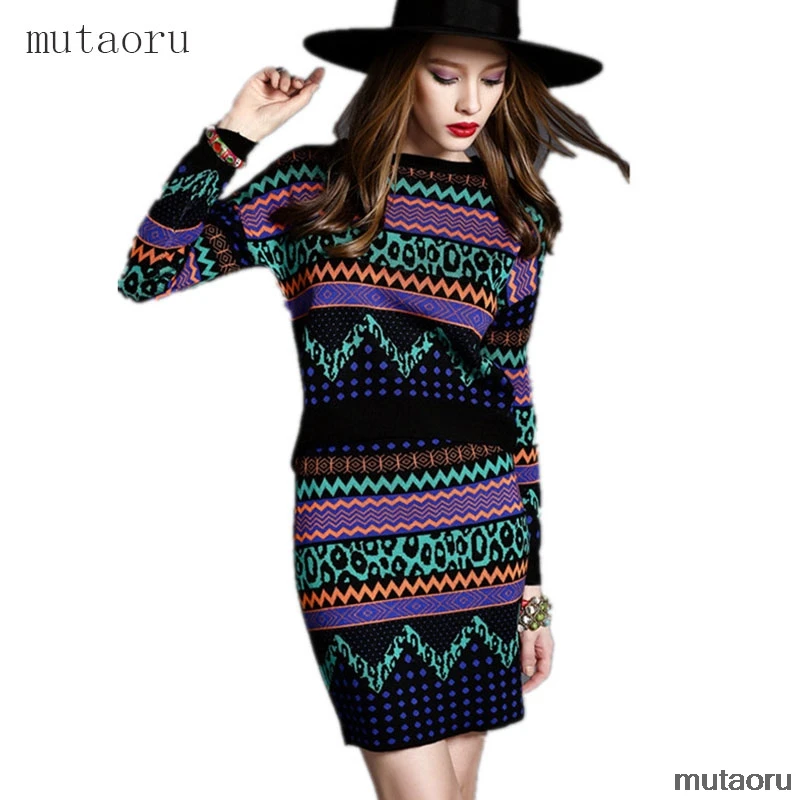 Orgreeter Autumn Winter New 2019 Women Geometric Print Sweater Tops and Mini Skirt Sets Contrast Color Patterns Knitting Set
Orgreeter Autumn Winter New 2019 Women Geometric Print Sweater Tops and Mini Skirt Sets Contrast Color Patterns Knitting Set
