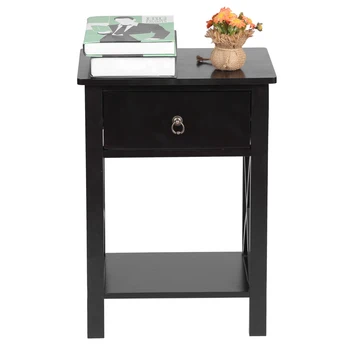 Night Stand End Table with Drawer and Storage Shelf, Multipurpose Home Furniture
Night Stand End Table with Drawer and Storage Shelf, Multipurpose Home Furniture