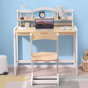 Children's study table work table solid wood simple pupils desk home lift table and chair set
Children's study table work table solid wood simple pupils desk home lift table and chair set