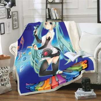 Plstar Cosmos Anime Hatsune Miku funny character Blanket 3D print Sherpa Blanket on Bed Home Textiles Dreamlike style-4 
Plstar Cosmos Anime Hatsune Miku funny character Blanket 3D print Sherpa Blanket on Bed Home Textiles Dreamlike style-4