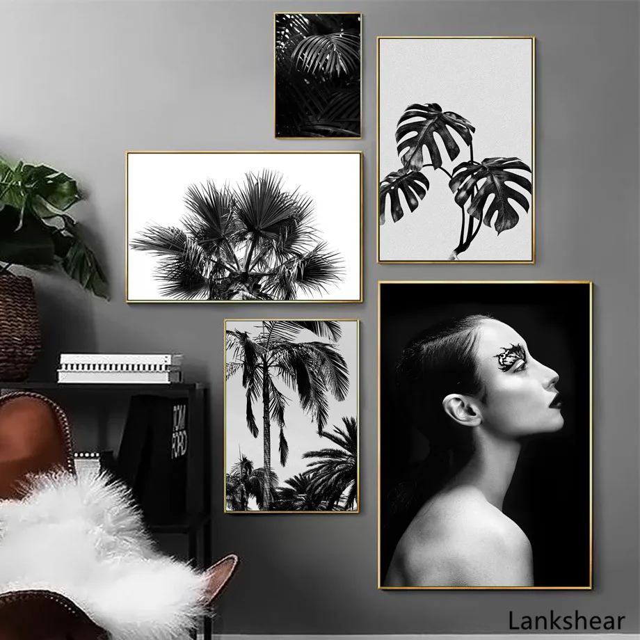 Black White Girl Monstera Palm Coconut Tree Wall Art Canvas Painting Nordic Posters And Prints Wall Pictures For Living Room
Black White Girl Monstera Palm Coconut Tree Wall Art Canvas Painting Nordic Posters And Prints Wall Pictures For Living Room
