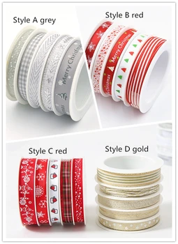 25m red/gold/grey grosgrain satin organza christmas wired character jacquard glitter ribbon for gift craft wrapping decoration 
25m red/gold/grey grosgrain satin organza christmas wired character jacquard glitter ribbon for gift craft wrapping decoration