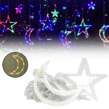 3.5m Garland Moon Star LED Lamp Fairy Curtain Light Waterproof Wedding Birthday Christmas Lighting Indoor Decoration Light
3.5m Garland Moon Star LED Lamp Fairy Curtain Light Waterproof Wedding Birthday Christmas Lighting Indoor Decoration Light
