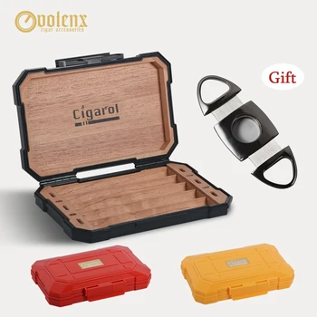 Humidor with Stainless Steel Cutter Plastic Cigar Box with Scissor for Free Gift Portable Cigarette Case with Humidifiers
Humidor with Stainless Steel Cutter Plastic Cigar Box with Scissor for Free Gift Portable Cigarette Case with Humidifiers