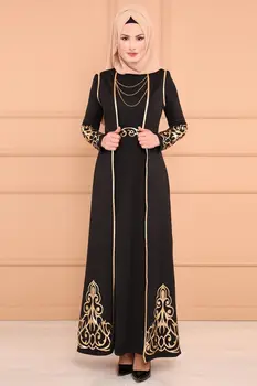 Muslim Women Two Pieces Set Kaftan Abaya Dress Vest Splice Applique Long Robe Kimono Juhab Middle East UAE Arab Islamic Clothing
Muslim Women Two Pieces Set Kaftan Abaya Dress Vest Splice Applique Long Robe Kimono Juhab Middle East UAE Arab Islamic Clothing