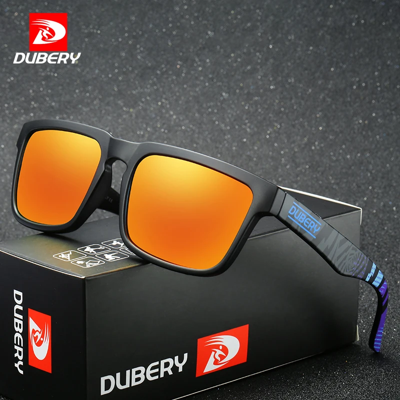 

Dubery Stylish Men Square Polarized Sunglasses Dropshipping UV400 Stylish Shades Sun Glasses Colored PC Gafas de sol with Case