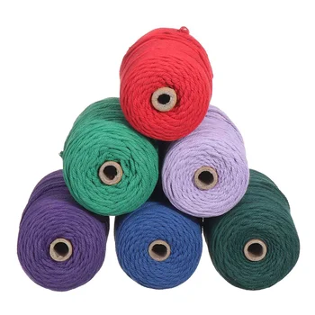 Rope Twisted-Cord 100% Cotton rope colorful twine macrame cord string thread for party wedding decoration accessory DIY cord
Rope Twisted-Cord 100% Cotton rope colorful twine macrame cord string thread for party wedding decoration accessory DIY cord
