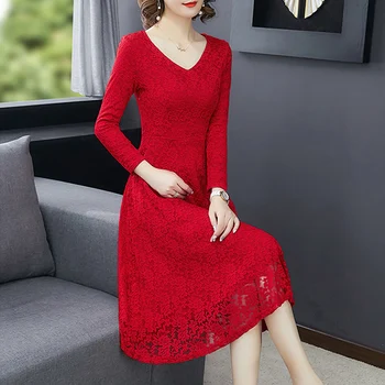 Spring Autumn Dress Women Vintage Long Sleeve Party Dress 2020 New Thicken Dresses Black Elegant Dress Plus Size Female Vestidos
Spring Autumn Dress Women Vintage Long Sleeve Party Dress 2020 New Thicken Dresses Black Elegant Dress Plus Size Female Vestidos