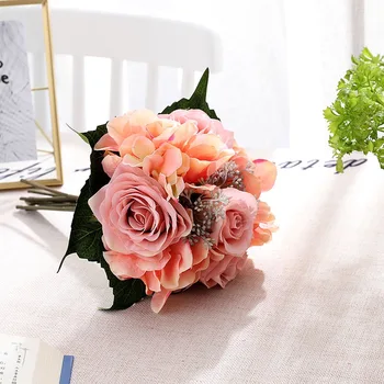 2 Bundles Simulation Sose Hydrangea Wedding Decoration Bride Hand Bouquet of High-end Silk Cloth Rose 
2 Bundles Simulation Sose Hydrangea Wedding Decoration Bride Hand Bouquet of High-end Silk Cloth Rose