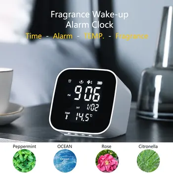 LED Wake-up Alarm Clock for Bedroom Multifunctional Temperature Display Essential Oil Diffuseer 12/24H Snooze USB Charger
LED Wake-up Alarm Clock for Bedroom Multifunctional Temperature Display Essential Oil Diffuseer 12/24H Snooze USB Charger
