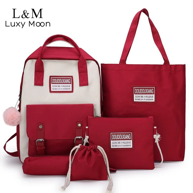 5pcs/ Set School Bags Teenage Girls Canvas Schoolbag Students Travel Backpack Women Books Backpacks Collage Bag Rucksack XA905H
5pcs/ Set School Bags Teenage Girls Canvas Schoolbag Students Travel Backpack Women Books Backpacks Collage Bag Rucksack XA905H