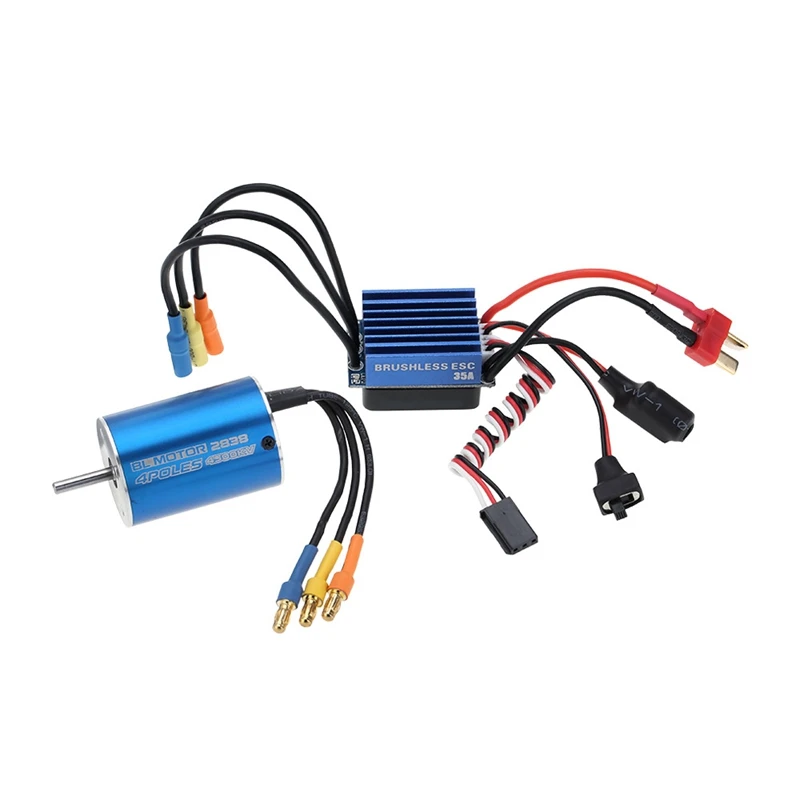 2838 4500KV Sensorless Brushless Motor & 35A Brushless ESC Electronic Speed Controller for 1/14 1/16 1/18 RC Car
2838 4500KV Sensorless Brushless Motor & 35A Brushless ESC Electronic Speed Controller for 1/14 1/16 1/18 RC Car