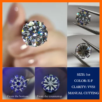 Loose Moissanite 1.0ct Carat 6.5mm E Color Hearts and Arrows Excellent Cut jewelry bracelet diamond ring material 
Loose Moissanite 1.0ct Carat 6.5mm E Color Hearts and Arrows Excellent Cut jewelry bracelet diamond ring material