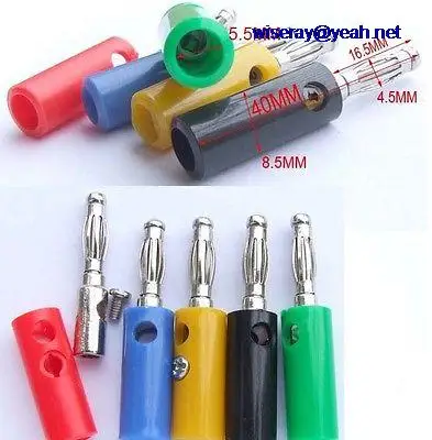 DHL/EMS 500PCS 4MM Banana PlugS FOR BINDING POST Probes Power Amplifier Speaker-A7
DHL/EMS 500PCS 4MM Banana PlugS FOR BINDING POST Probes Power Amplifier Speaker-A7