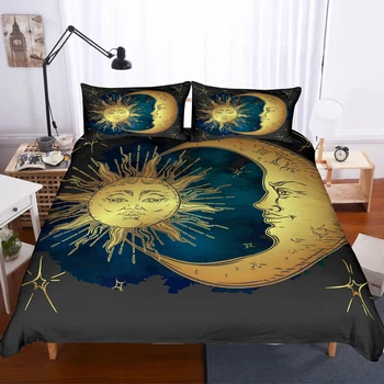 Golden Sun Moon Face Bedding Set Bedroom Decor Blue Background Microfiber Soft 1PC Duvet Cover with Pillowcases No Comforter
Golden Sun Moon Face Bedding Set Bedroom Decor Blue Background Microfiber Soft 1PC Duvet Cover with Pillowcases No Comforter