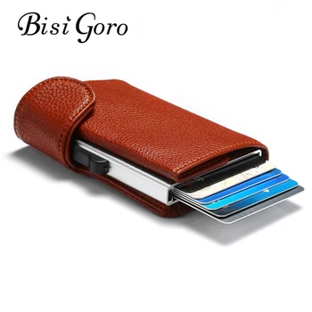 BISI GORO 2020 Metal RFID Credit Card Holder Men Business ID Card Case Automatic RFID Card Wallet Aluminium Bank Card Wallets
BISI GORO 2020 Metal RFID Credit Card Holder Men Business ID Card Case Automatic RFID Card Wallet Aluminium Bank Card Wallets