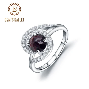 GEM'S BALLET 925 Sterling Silver Ring Natural Black Garnet Emerald Birthstone Vintage Aet Deco Rings For Women Fine Jewelry
GEM'S BALLET 925 Sterling Silver Ring Natural Black Garnet Emerald Birthstone Vintage Aet Deco Rings For Women Fine Jewelry