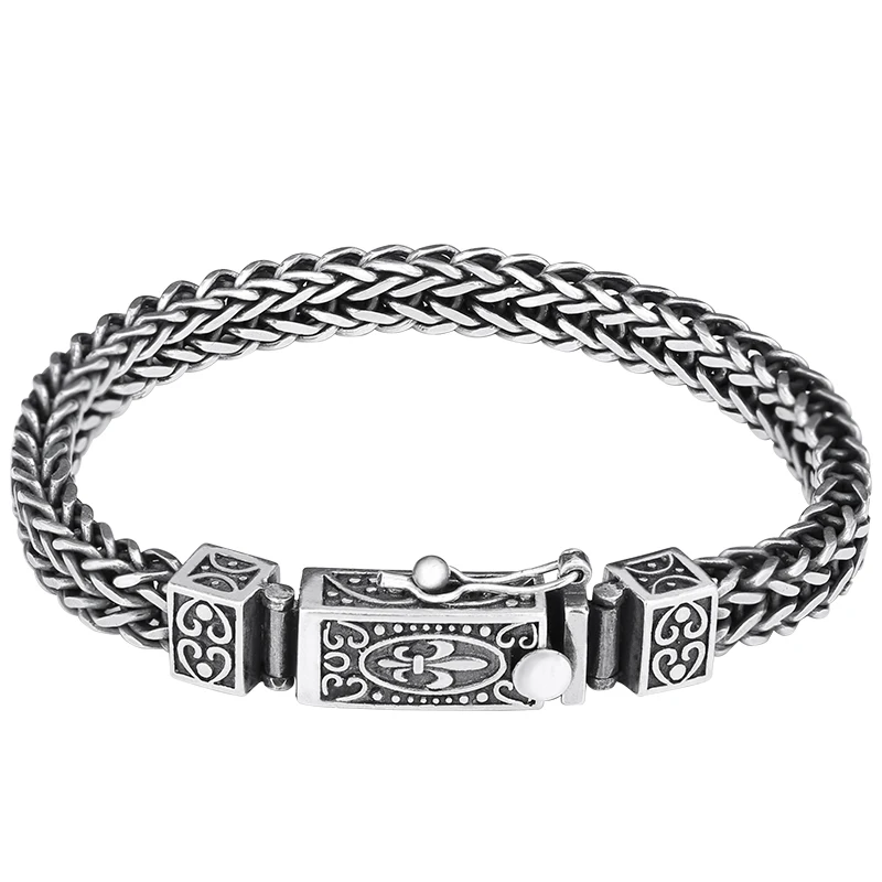 Thai retro silver bracelet H8b9b10d1ea9c4f25864f2ed43d45bf32R.jpg - Thai retro silver bracelet