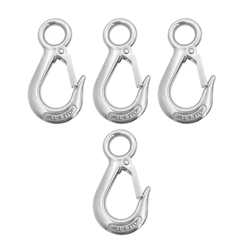 4 Pcs Winch Marine Grade Stainless Steel 0.2T Eye Spring Snap Hook Boat Ship Hardware 92 mm Length
4 Pcs Winch Marine Grade Stainless Steel 0.2T Eye Spring Snap Hook Boat Ship Hardware 92 mm Length