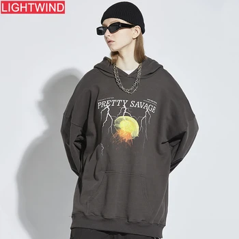

Harajuku Lightning Jellyfish Print Hoodies Sweatshirts Hip Hop Punk Rock Streetwear Tops Hipster Casual Fashion Hoodie 2020