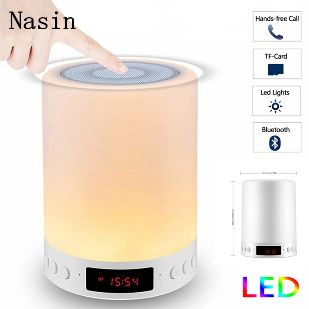 Nasin Night Light with Bluetooth Speaker Wireless Portable Bluetooth Touch Color Control LED Bedside Table Lamp TF Card speaker
Nasin Night Light with Bluetooth Speaker Wireless Portable Bluetooth Touch Color Control LED Bedside Table Lamp TF Card speaker