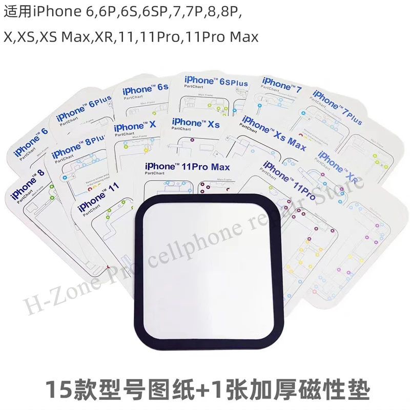 15PC Professional Guide Pad for iPhone11 XsMax XR XS X 8P 8 7 7P 6 6s 6p 6sp Magnetic Screw Keeper Chart Mat Phone Repair Tools
15PC Professional Guide Pad for iPhone11 XsMax XR XS X 8P 8 7 7P 6 6s 6p 6sp Magnetic Screw Keeper Chart Mat Phone Repair Tools