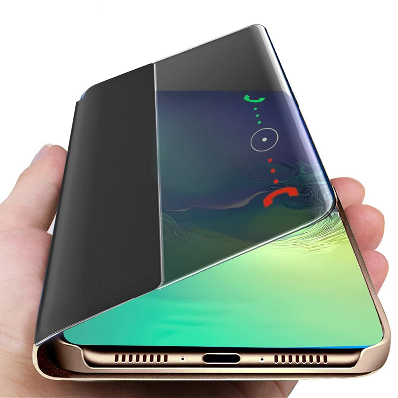 Флип-чехол для телефона samsung galaxy note 10 plus кожаный умный Прозрачный чехол 8 9 Note10Plus |