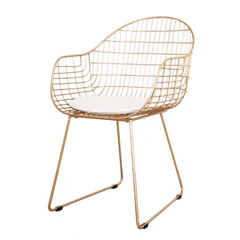 Nordic net red hollow wire chair wrought iron modern minimalist home casual restaurant living room golden chair
Nordic net red hollow wire chair wrought iron modern minimalist home casual restaurant living room golden chair