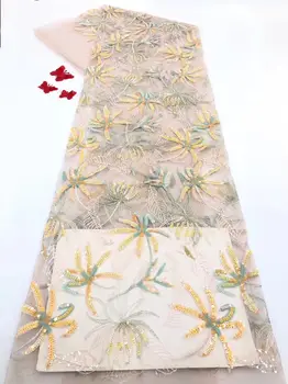 Latest pattern French net lace fabric with sequins for evening dress PAN368(5yards/lot)multi color
Latest pattern French net lace fabric with sequins for evening dress PAN368(5yards/lot)multi color