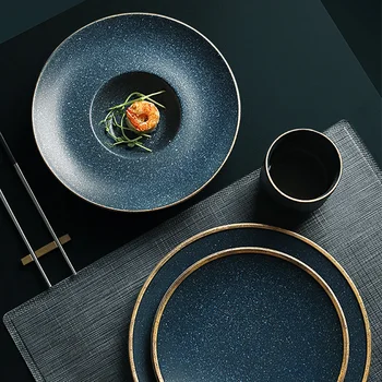 Ceramic Plate Golden Line Round Dishes Steak Pasta Dessert Plate Western-style Household Restaurant Tableware Ceramic Dishes
Ceramic Plate Golden Line Round Dishes Steak Pasta Dessert Plate Western-style Household Restaurant Tableware Ceramic Dishes