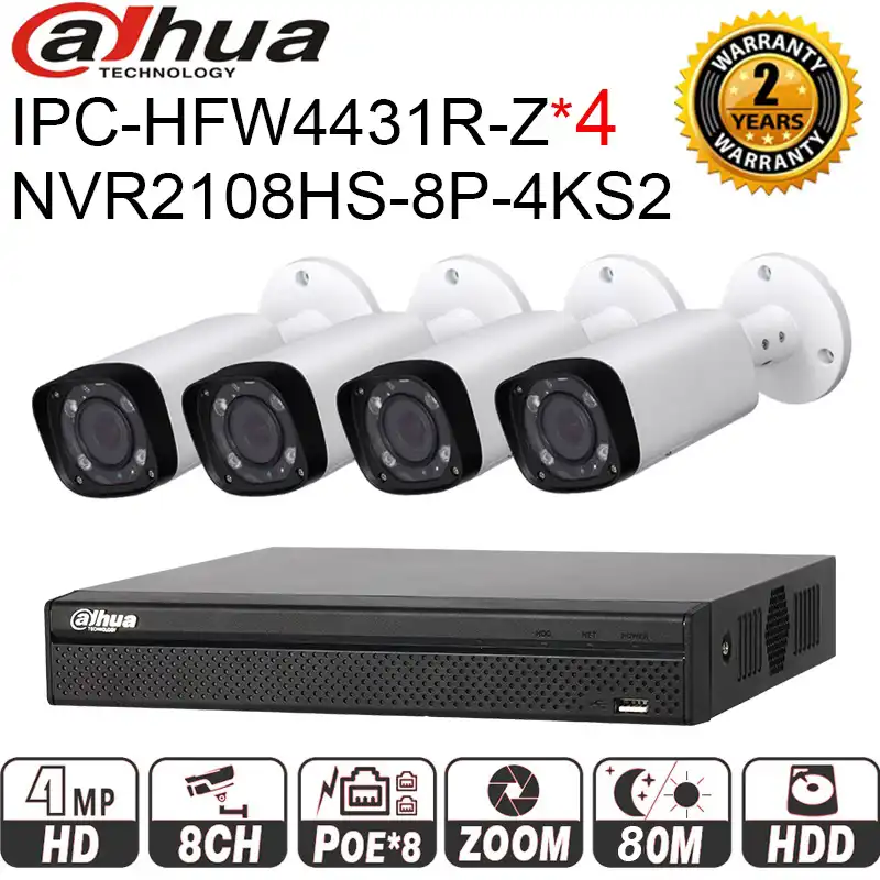 Dahua IP Camera Set NVR Kit 4MP IPC 
