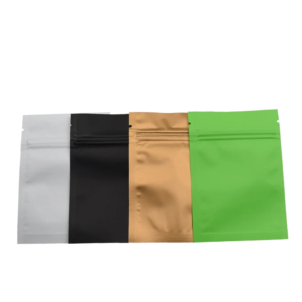 

10x15cm 100pcs/lot 4 Colored Heat Sealing Matte Surface Mylar Storage Bag Resealable Aluminum Foil Zip Lock Food Package Bags