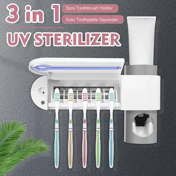 3 In 1 Multifunctional Toothbrush Ultraviolet Sterilizer Box UV Light Disinfection Toothbrush Rack Shelf Toothpaste Squeezers 
3 In 1 Multifunctional Toothbrush Ultraviolet Sterilizer Box UV Light Disinfection Toothbrush Rack Shelf Toothpaste Squeezers