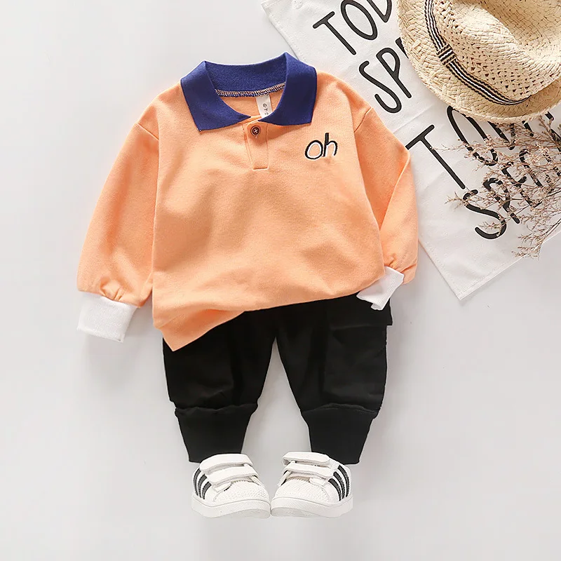 Childrenswear 2020 Korean-style Children Lettered Oh Fold-down Collar CHILDREN'S Sweater Two-Piece Set Long Sleeve Polo Shirt
Childrenswear 2020 Korean-style Children Lettered Oh Fold-down Collar CHILDREN'S Sweater Two-Piece Set Long Sleeve Polo Shirt