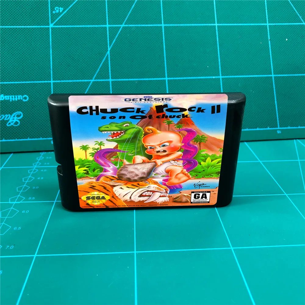 Патрон для игр MegaDrive Genesis консоли Chuck Rock II 16 bit MD|Запасные части| |