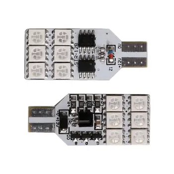 New T10 W5W 168 5050 12SMD Remote Control 12V Auto RGB 16Colors LED Car styling Interior Dome Wedge Reading Light Lamp Bulb
New T10 W5W 168 5050 12SMD Remote Control 12V Auto RGB 16Colors LED Car styling Interior Dome Wedge Reading Light Lamp Bulb